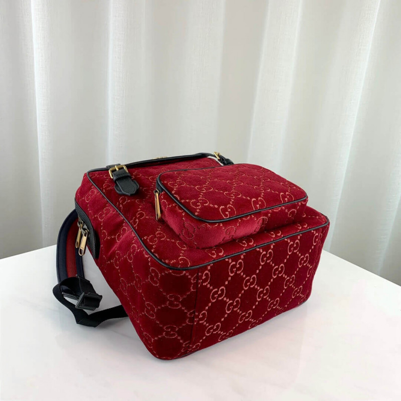 Wholesale Luxury Gucci Small Gg Velvet Backpack 574942 - Image 9