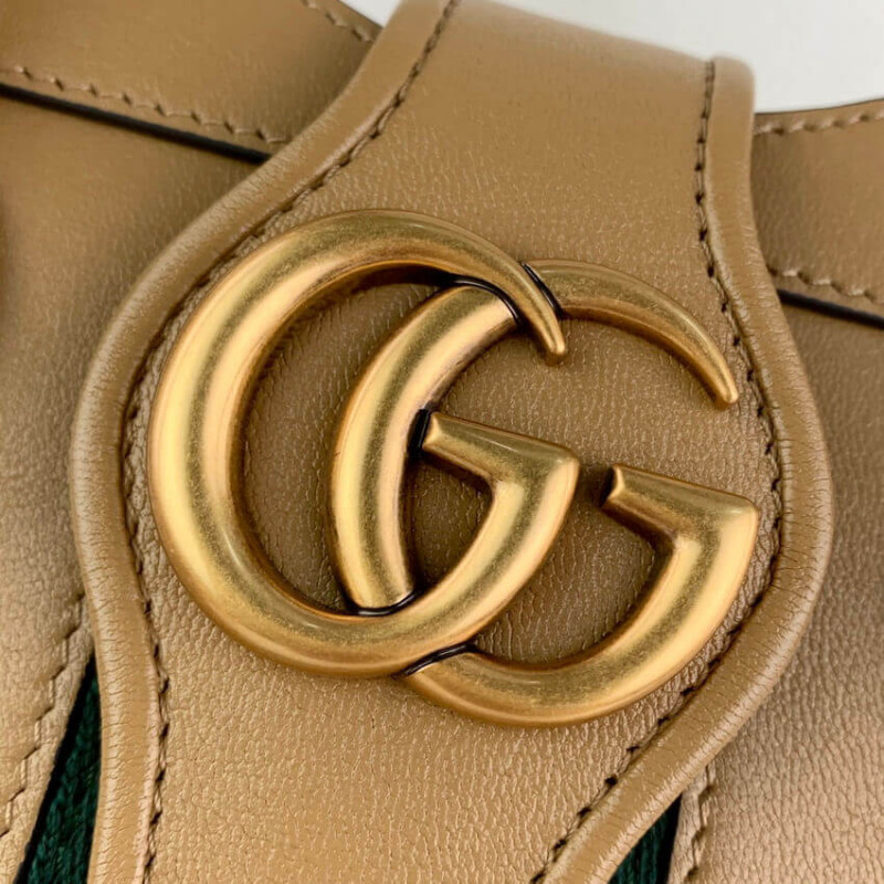 Wholesale Luxury Gucci Small Top Handle Bag With Double G In Brown Leather 658450 - Image 7