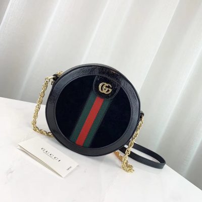 Alternative view of Wholesale Luxury Gucci Suede Ophidia Mini Round Shoulder Bag 550618