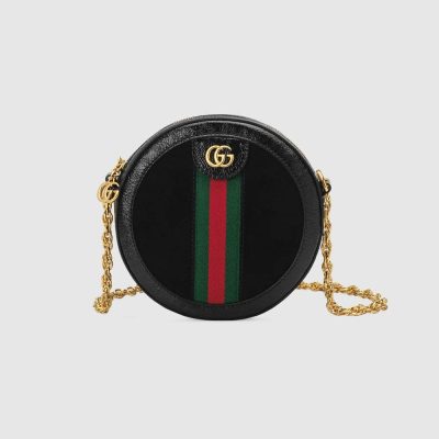 Wholesale Luxury Gucci Suede Ophidia Mini Round Shoulder Bag 550618