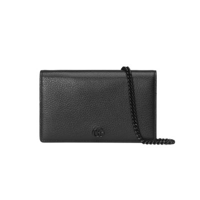 Wholesale Luxury Gucci Textured Leather Gg Marmont Mini Chain Bag 497985