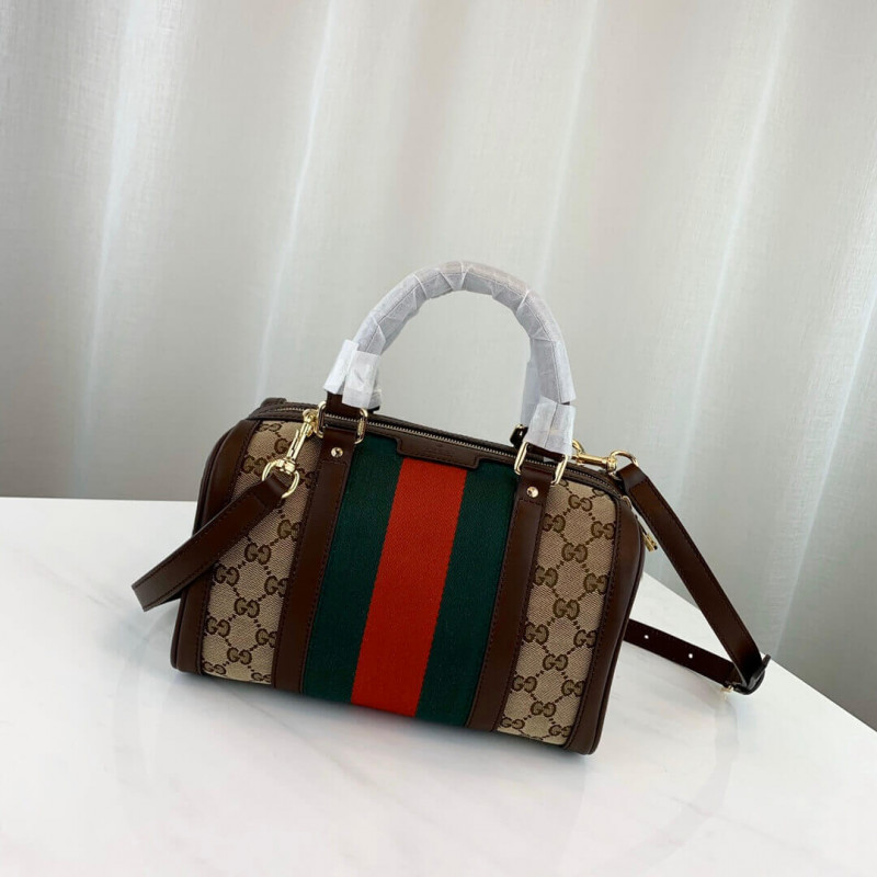 Wholesale Luxury Gucci Vintage Web Original Gg Boston Bag 269876 Coffee - Image 2