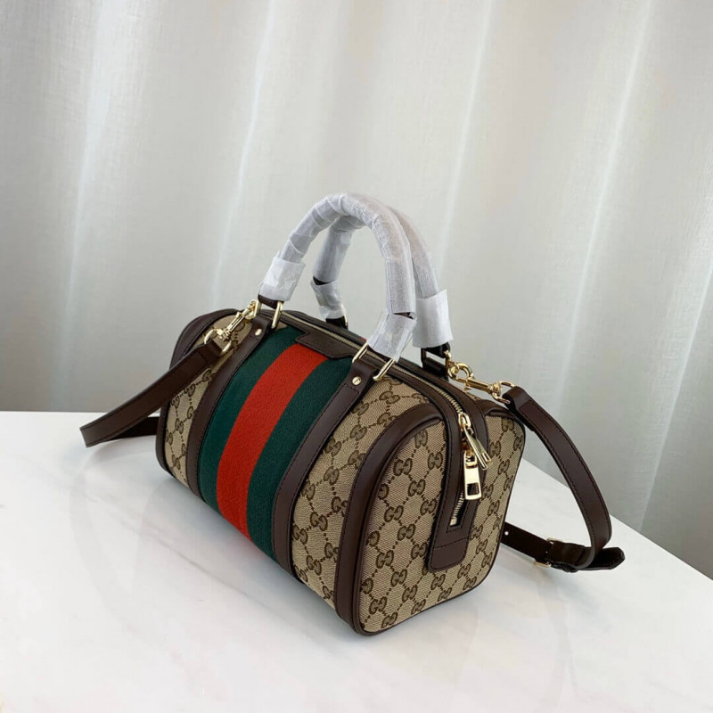 Wholesale Luxury Gucci Vintage Web Original Gg Boston Bag 269876 Coffee - Image 3