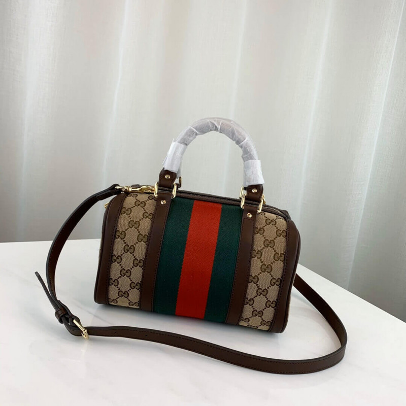 Wholesale Luxury Gucci Vintage Web Original Gg Boston Bag 269876 Coffee - Image 4