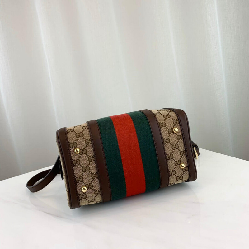 Wholesale Luxury Gucci Vintage Web Original Gg Boston Bag 269876 Coffee - Image 5