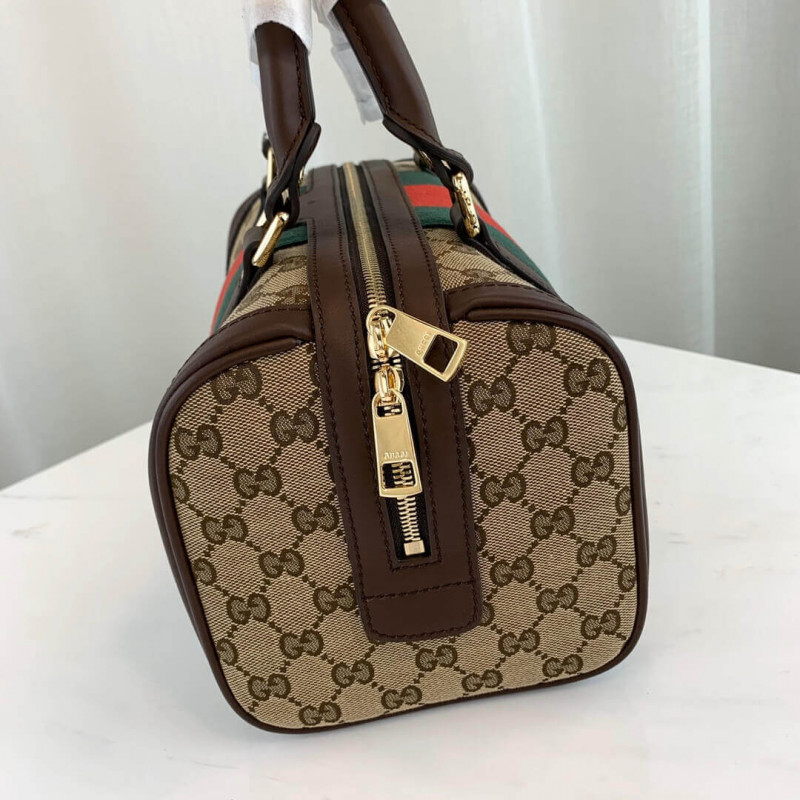 Wholesale Luxury Gucci Vintage Web Original Gg Boston Bag 269876 Coffee - Image 6