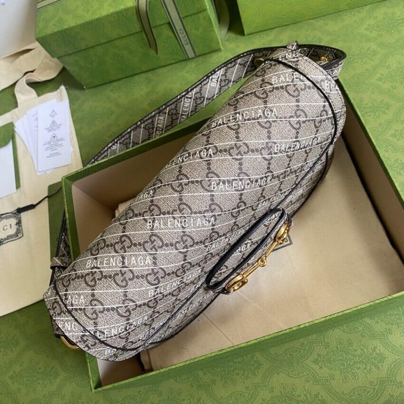 Wholesale Luxury Gucci X Balenciaga Horsebit 1955 Shoulder Bag 602204 - Image 4