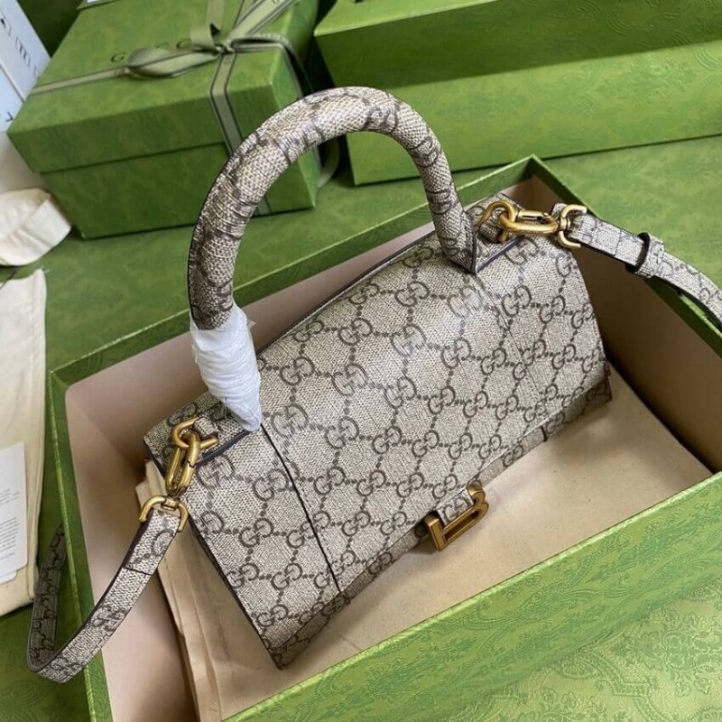 Wholesale Luxury Gucci X Balenciaga Hourglass Small Top Handle Bag 658575 - Image 5
