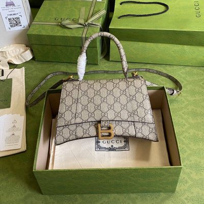 Wholesale Luxury Gucci X Balenciaga Hourglass Small Top Handle Bag 658575