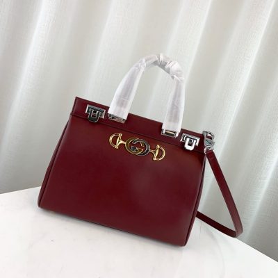 Wholesale Luxury Gucci Zumi Smooth Leather Small Top Handle Bag 569712