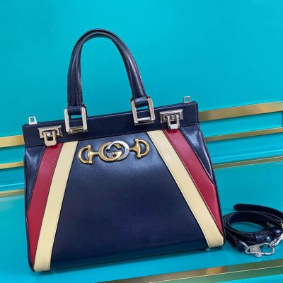 Alternative view of Wholesale Luxury Gucci Zumi Smooth Leather With Stripes Small Top Handle Bag 569712