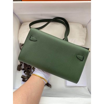 Alternative view of Wholesale Luxury Hermes Kelly Wallet To Go Woc 499041 Army Green