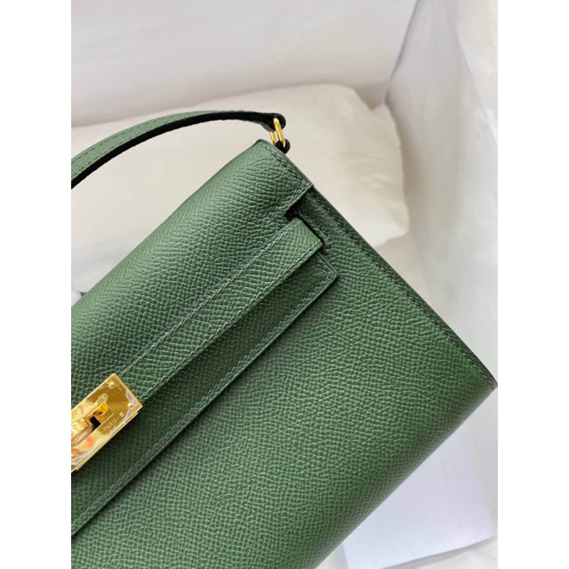 Wholesale Luxury Hermes Kelly Wallet To Go Woc 499041 Army Green - Image 3