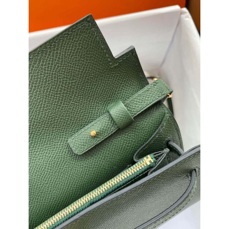 Wholesale Luxury Hermes Kelly Wallet To Go Woc 499041 Army Green - Image 6