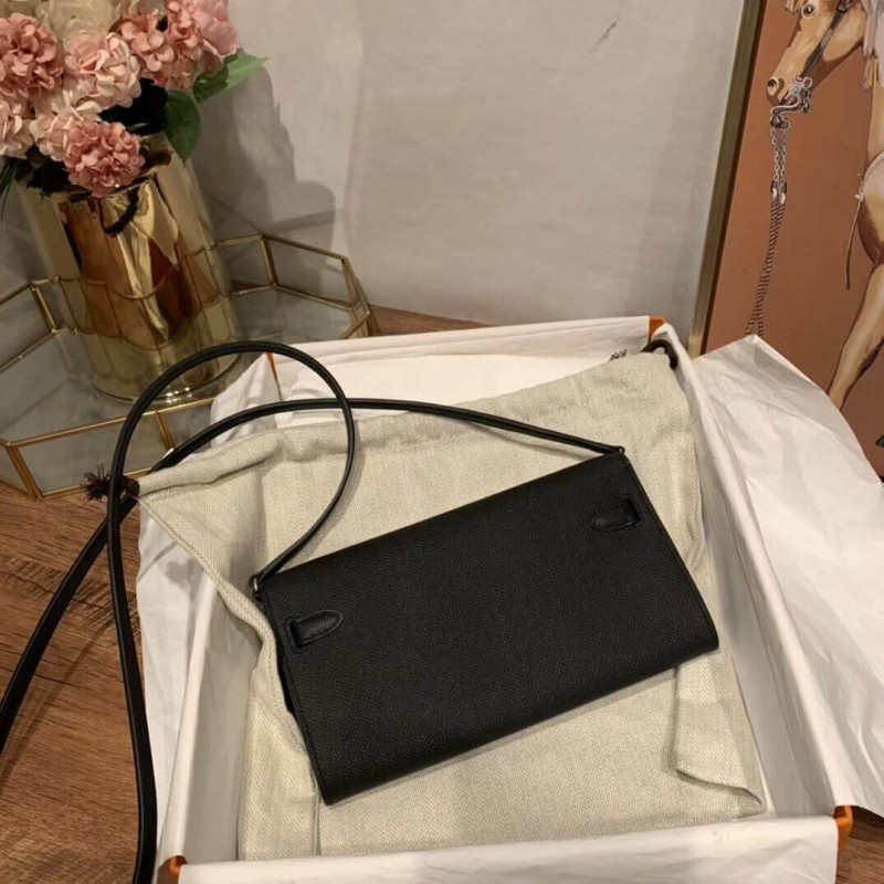 Wholesale Luxury Hermes Kelly Wallet To Go Woc 499041 Black - Image 5
