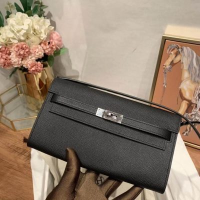 Wholesale Luxury Hermes Kelly Wallet To Go Woc 499041 Black