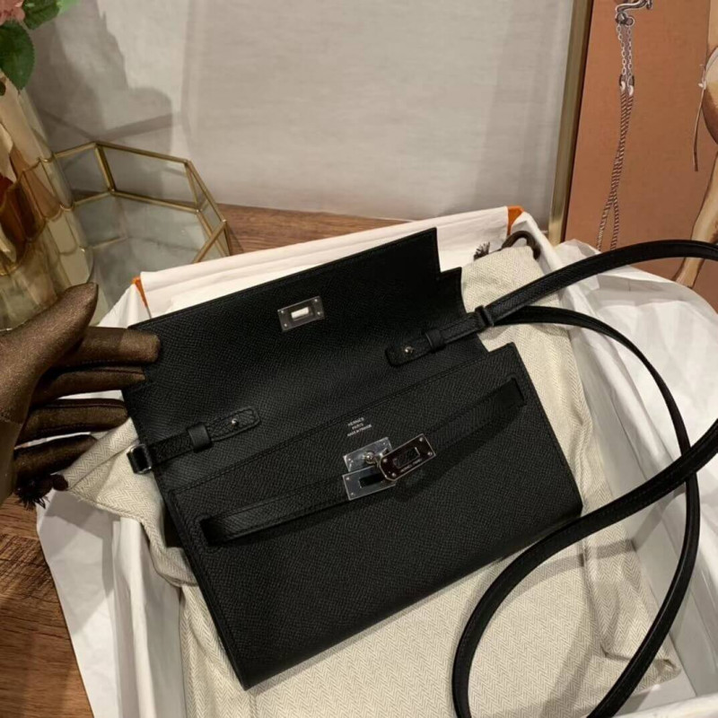 Wholesale Luxury Hermes Kelly Wallet To Go Woc 499041 Black - Image 6
