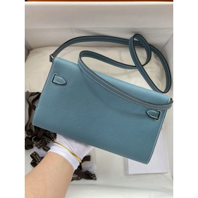 Alternative view of Wholesale Luxury Hermes Kelly Wallet To Go Woc 499041 Blue
