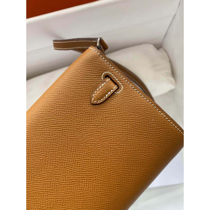 Wholesale Luxury Hermes Kelly Wallet To Go Woc 499041 Brown - Image 4