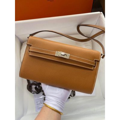 Wholesale Luxury Hermes Kelly Wallet To Go Woc 499041 Brown