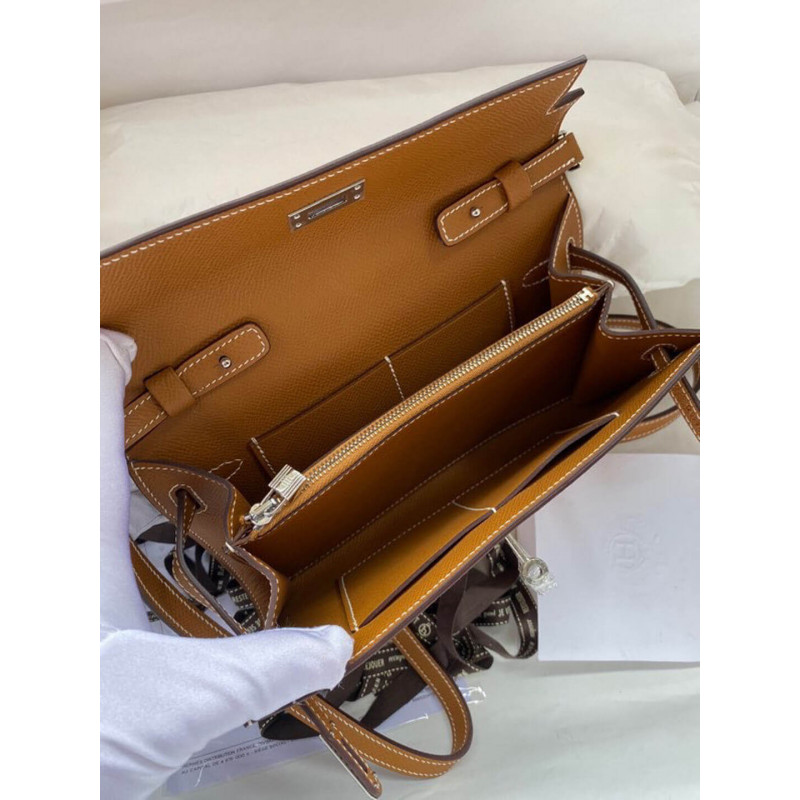 Wholesale Luxury Hermes Kelly Wallet To Go Woc 499041 Brown - Image 8