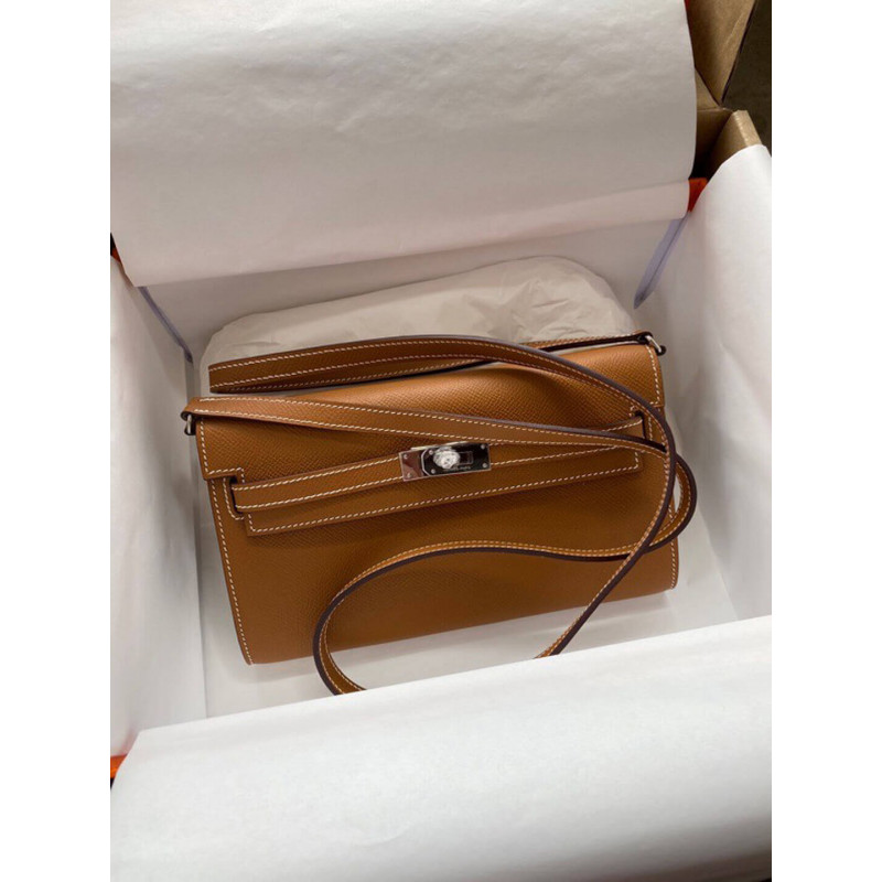 Wholesale Luxury Hermes Kelly Wallet To Go Woc 499041 Brown - Image 9