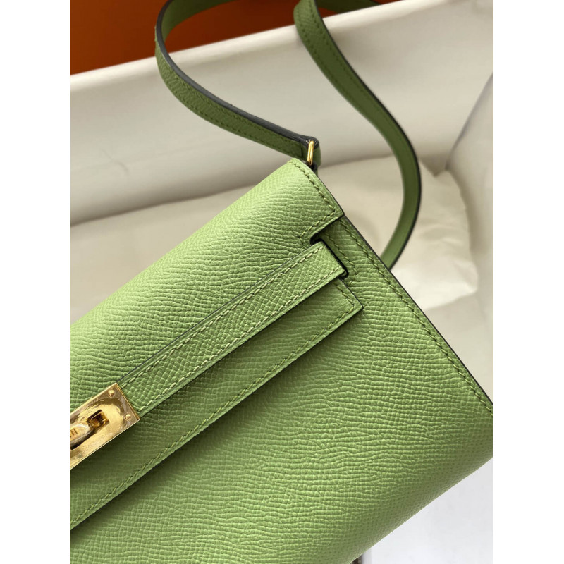 Wholesale Luxury Hermes Kelly Wallet To Go Woc 499041 Green - Image 3