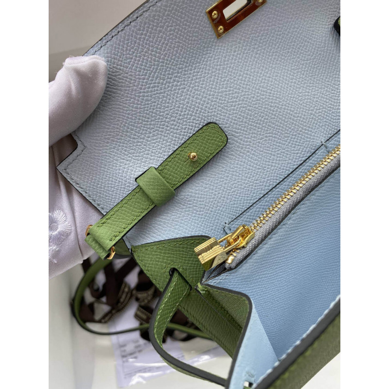 Wholesale Luxury Hermes Kelly Wallet To Go Woc 499041 Green - Image 6