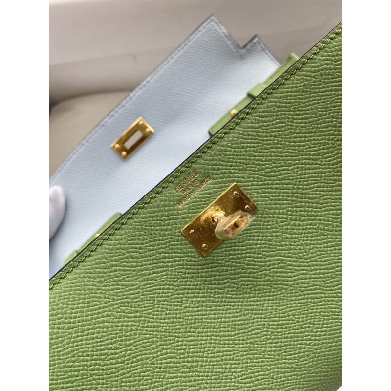 Wholesale Luxury Hermes Kelly Wallet To Go Woc 499041 Green - Image 7