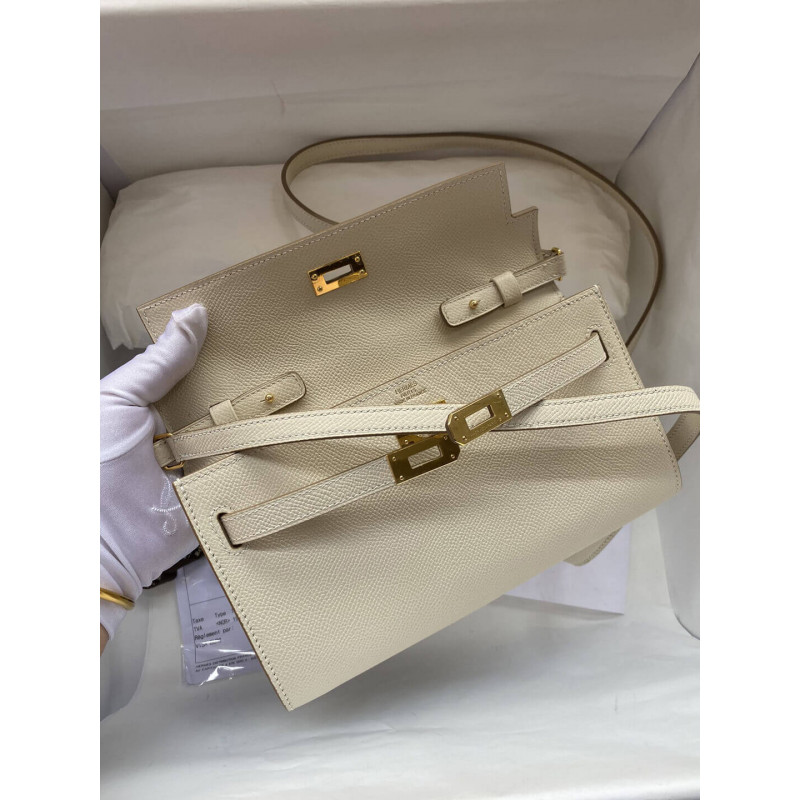 Wholesale Luxury Hermes Kelly Wallet To Go Woc 499041 Off-White - Image 5