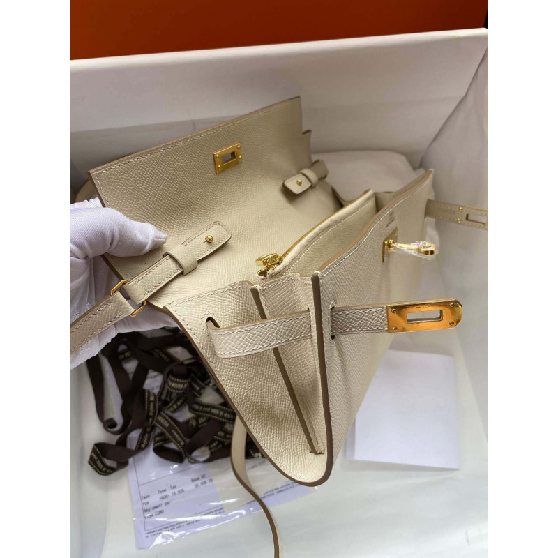 Wholesale Luxury Hermes Kelly Wallet To Go Woc 499041 Off-White - Image 7