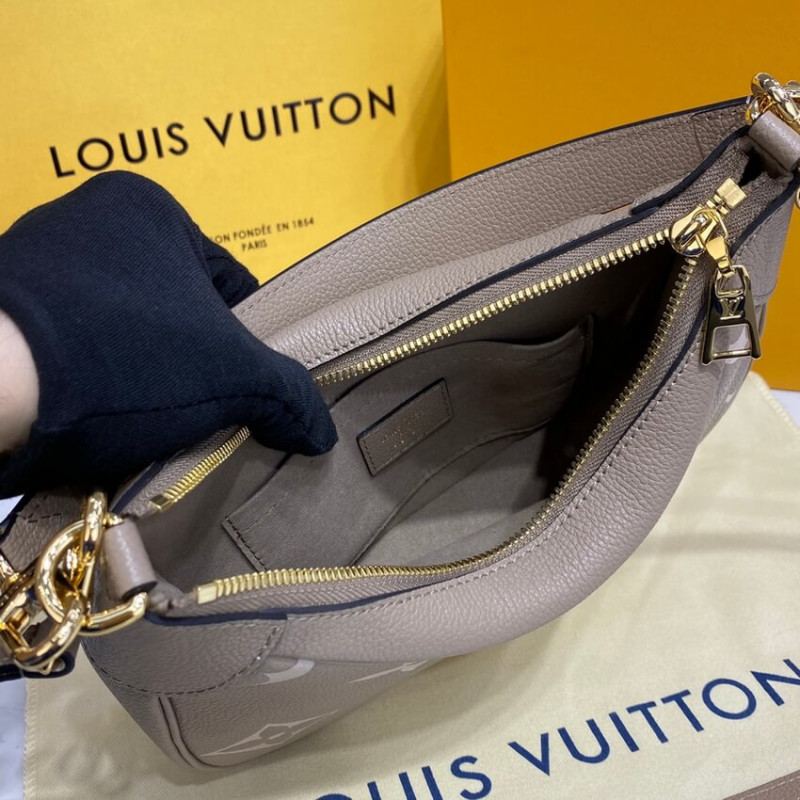 Wholesale Luxury Louis Vuitton Bicolor Monogram Empreinte Leather Bagatelle M46112 Grey/Beige - Image 11