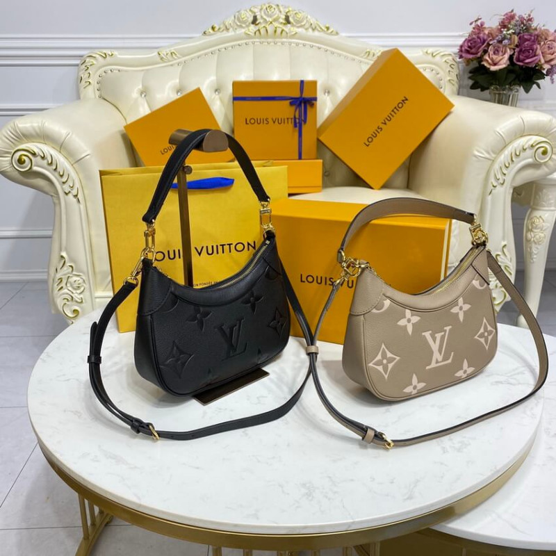 Wholesale Luxury Louis Vuitton Bicolor Monogram Empreinte Leather Bagatelle M46112 Grey/Beige - Image 13