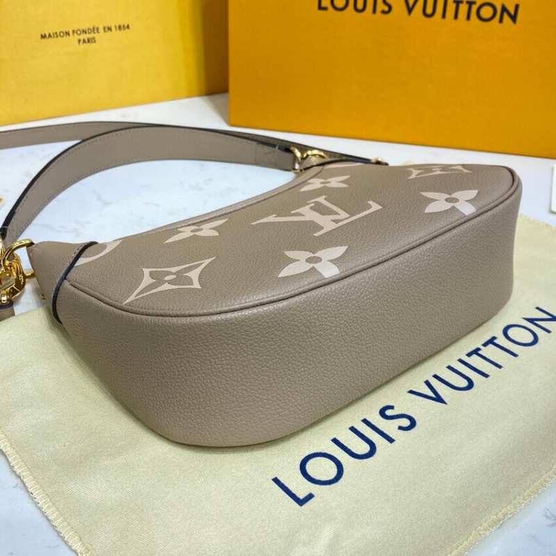 Wholesale Luxury Louis Vuitton Bicolor Monogram Empreinte Leather Bagatelle M46112 Grey/Beige - Image 7