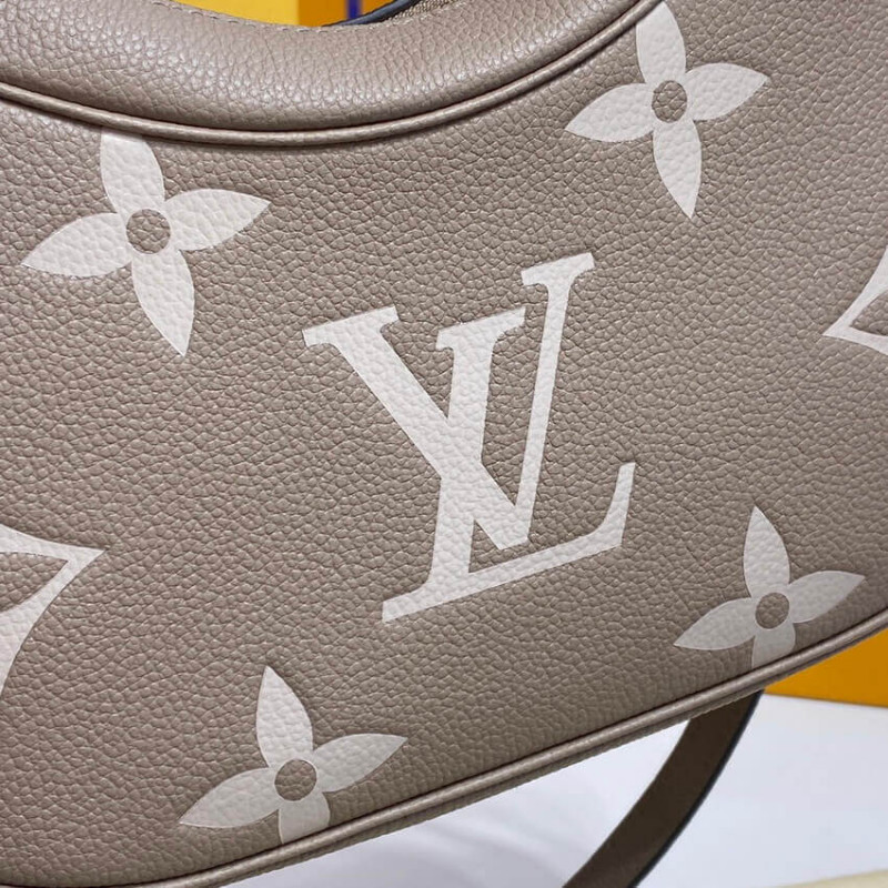Wholesale Luxury Louis Vuitton Bicolor Monogram Empreinte Leather Bagatelle M46112 Grey/Beige - Image 8