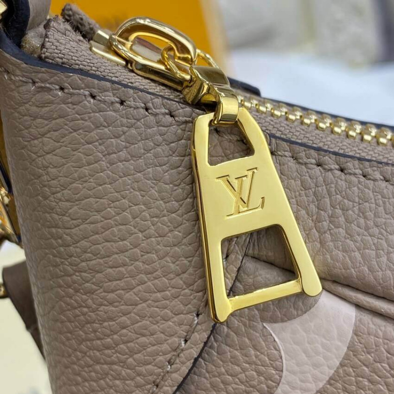 Wholesale Luxury Louis Vuitton Bicolor Monogram Empreinte Leather Bagatelle M46112 Grey/Beige - Image 9