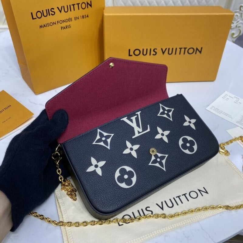 Wholesale Luxury Louis Vuitton Bicolor Monogram Empreinte Leather Felicie Pochette M80482 - Image 12