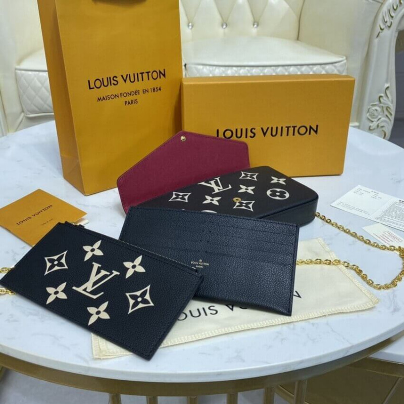 Wholesale Luxury Louis Vuitton Bicolor Monogram Empreinte Leather Felicie Pochette M80482 - Image 13