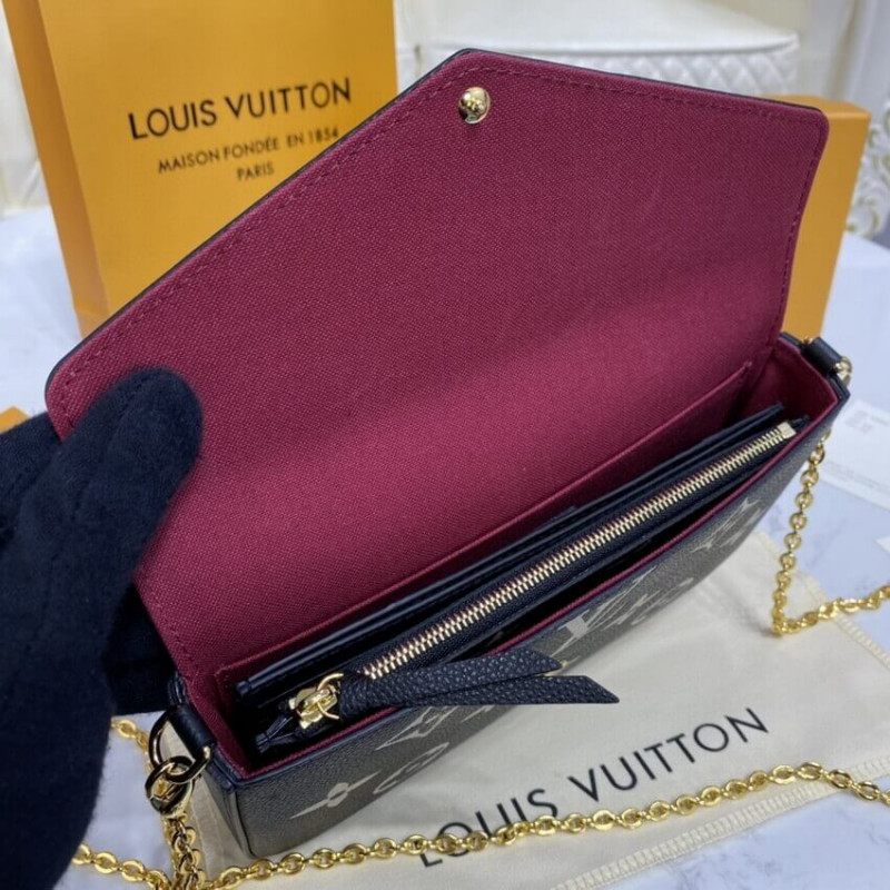 Wholesale Luxury Louis Vuitton Bicolor Monogram Empreinte Leather Felicie Pochette M80482 - Image 14