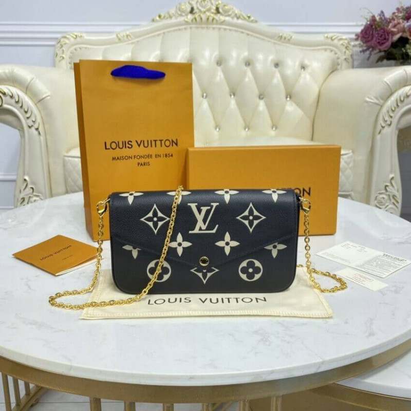 Wholesale Luxury Louis Vuitton Bicolor Monogram Empreinte Leather Felicie Pochette M80482 - Image 3