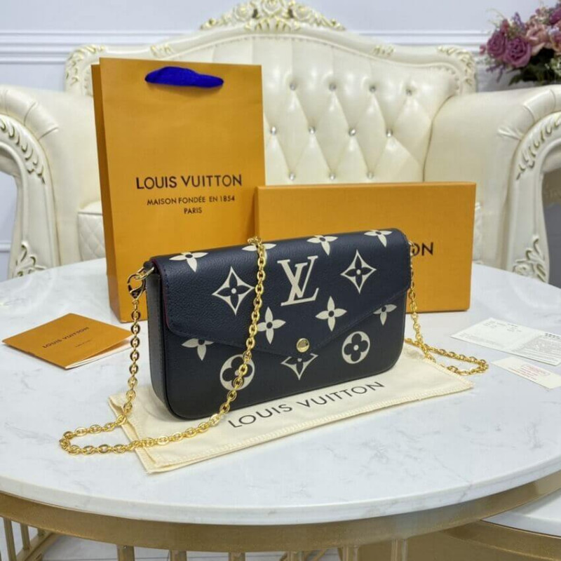 Wholesale Luxury Louis Vuitton Bicolor Monogram Empreinte Leather Felicie Pochette M80482 - Image 4