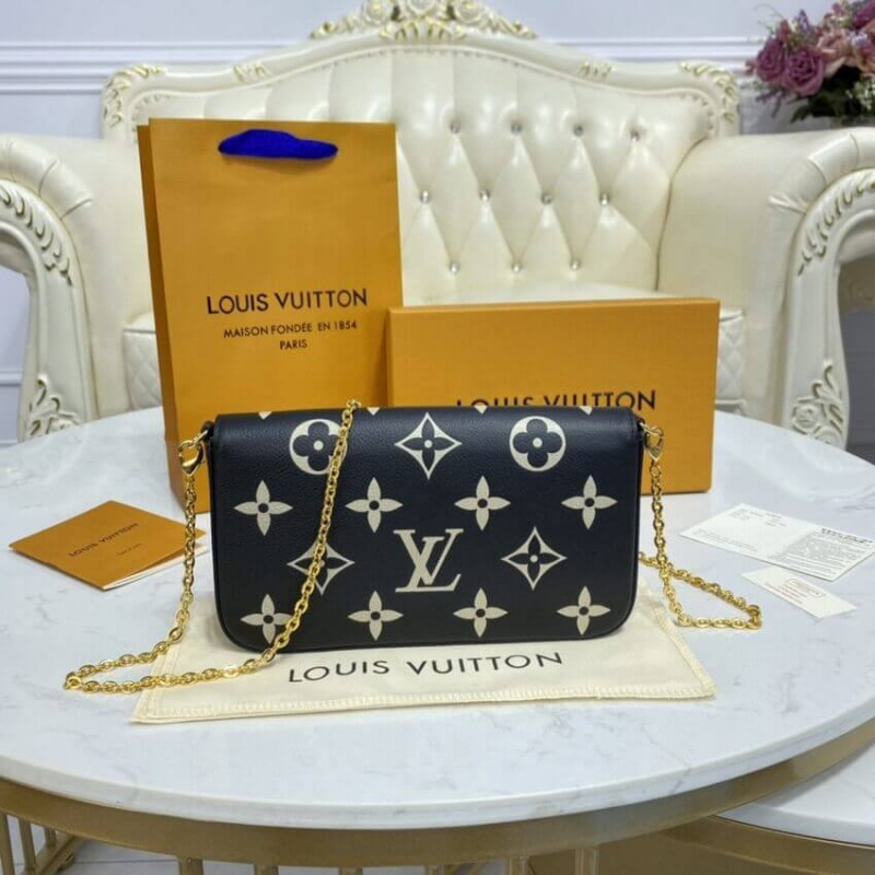 Wholesale Luxury Louis Vuitton Bicolor Monogram Empreinte Leather Felicie Pochette M80482 - Image 5
