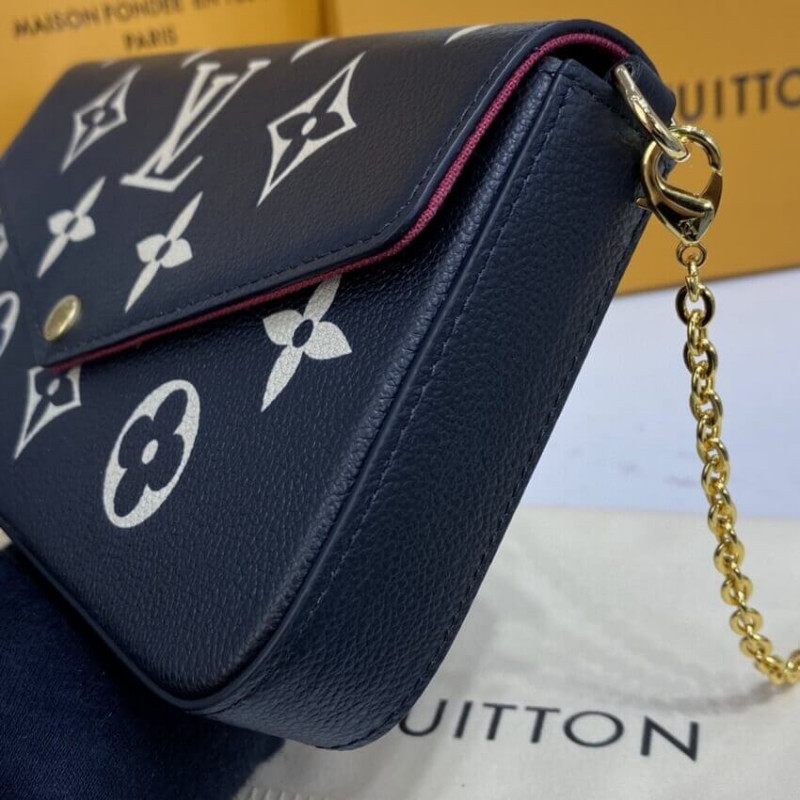 Wholesale Luxury Louis Vuitton Bicolor Monogram Empreinte Leather Felicie Pochette M80482 - Image 6