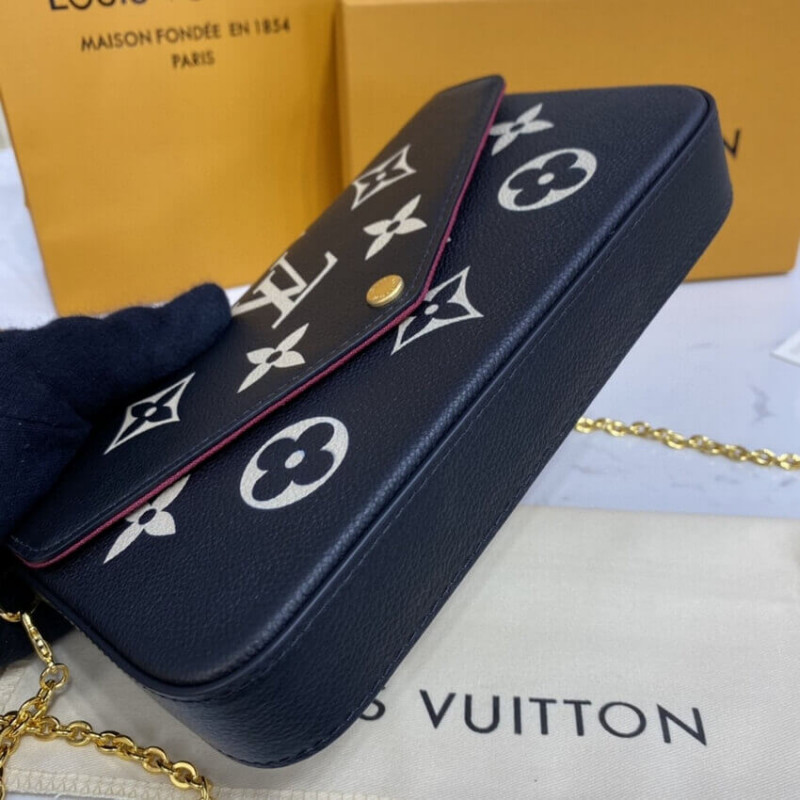 Wholesale Luxury Louis Vuitton Bicolor Monogram Empreinte Leather Felicie Pochette M80482 - Image 7