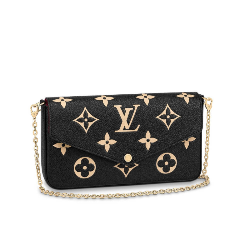 Wholesale Luxury Louis Vuitton Bicolor Monogram Empreinte Leather Felicie Pochette M80482