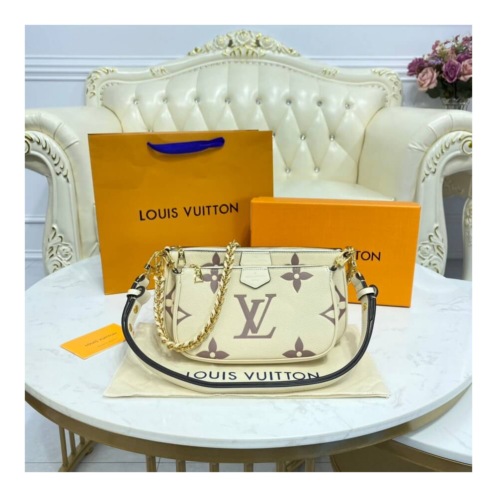Wholesale Luxury Louis Vuitton Bicolor Multi Pochette Accessoires Beige - Image 2