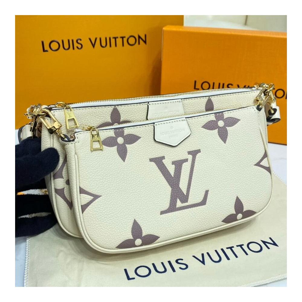 Wholesale Luxury Louis Vuitton Bicolor Multi Pochette Accessoires Beige - Image 6