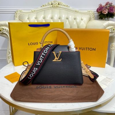 Alternative view of Wholesale Luxury Louis Vuitton Capucines Bb M59061 Black/Arizona Beige