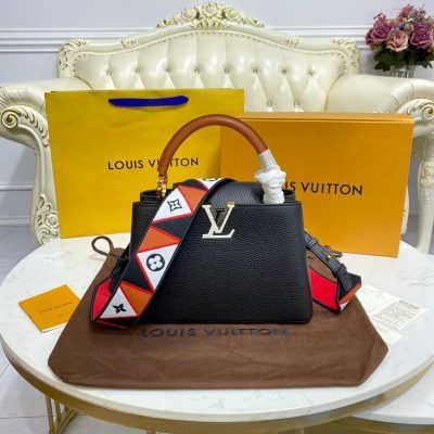 Alternative view of Wholesale Luxury Louis Vuitton Capucines Bb M59061 Noir/Rouge