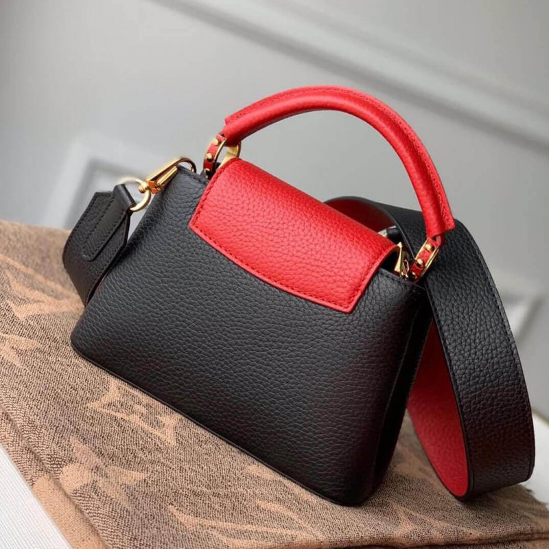 Wholesale Luxury Louis Vuitton Capucines Mini M56071 Black/Red - Image 2